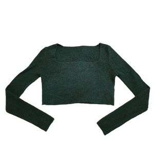 SHEIN Green Crop Sweater, Size M
